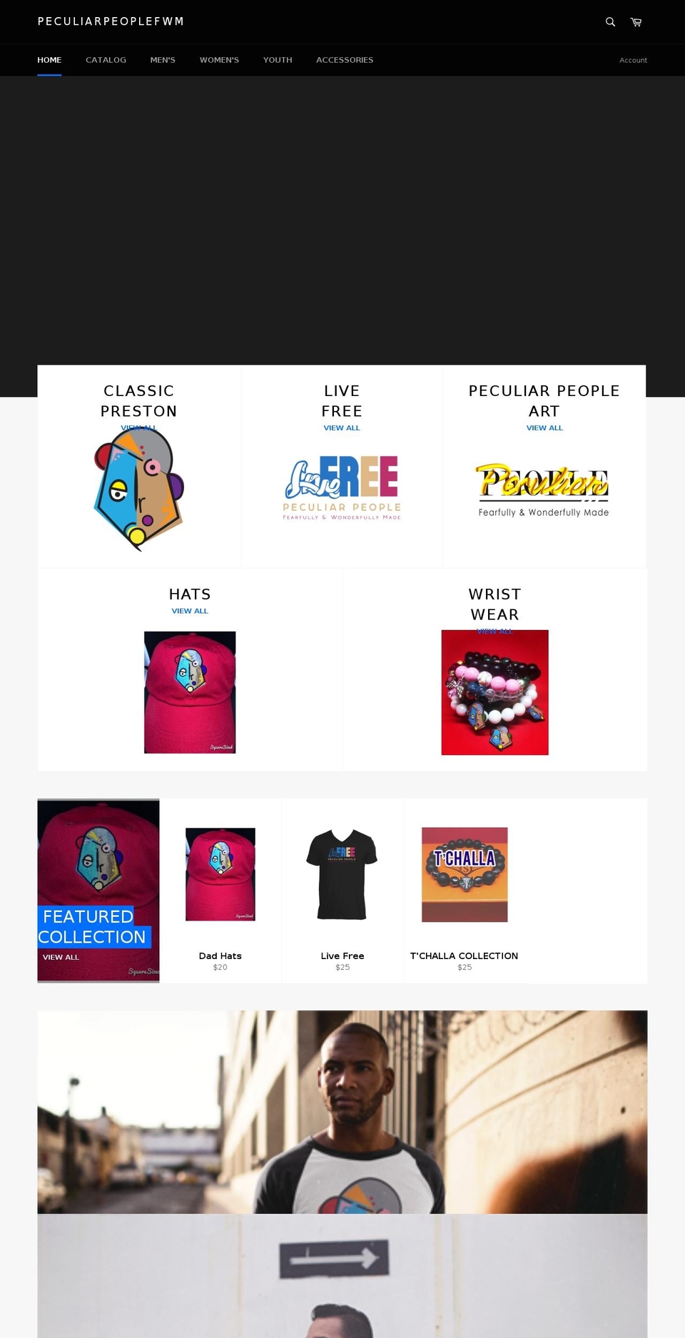 peculiarpeoplefwm.com — Shopify storefront screenshot
