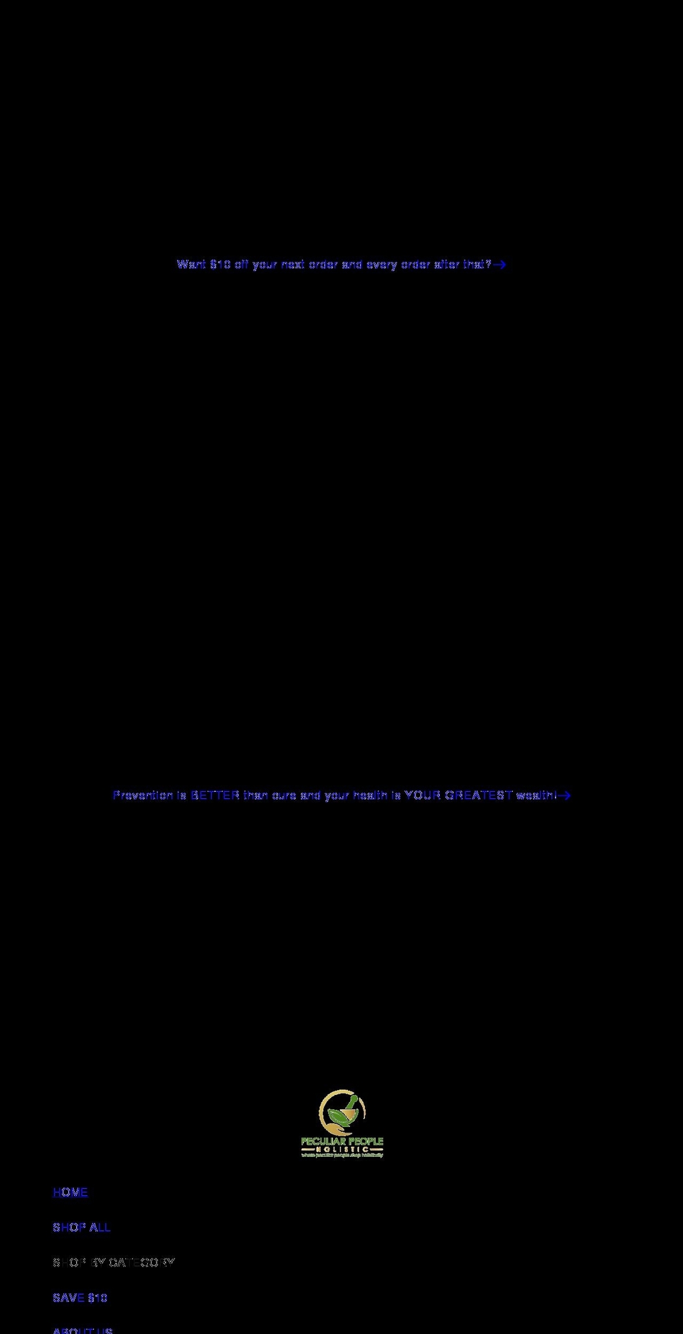 peculiarpeopleholistic.com shopify website screenshot