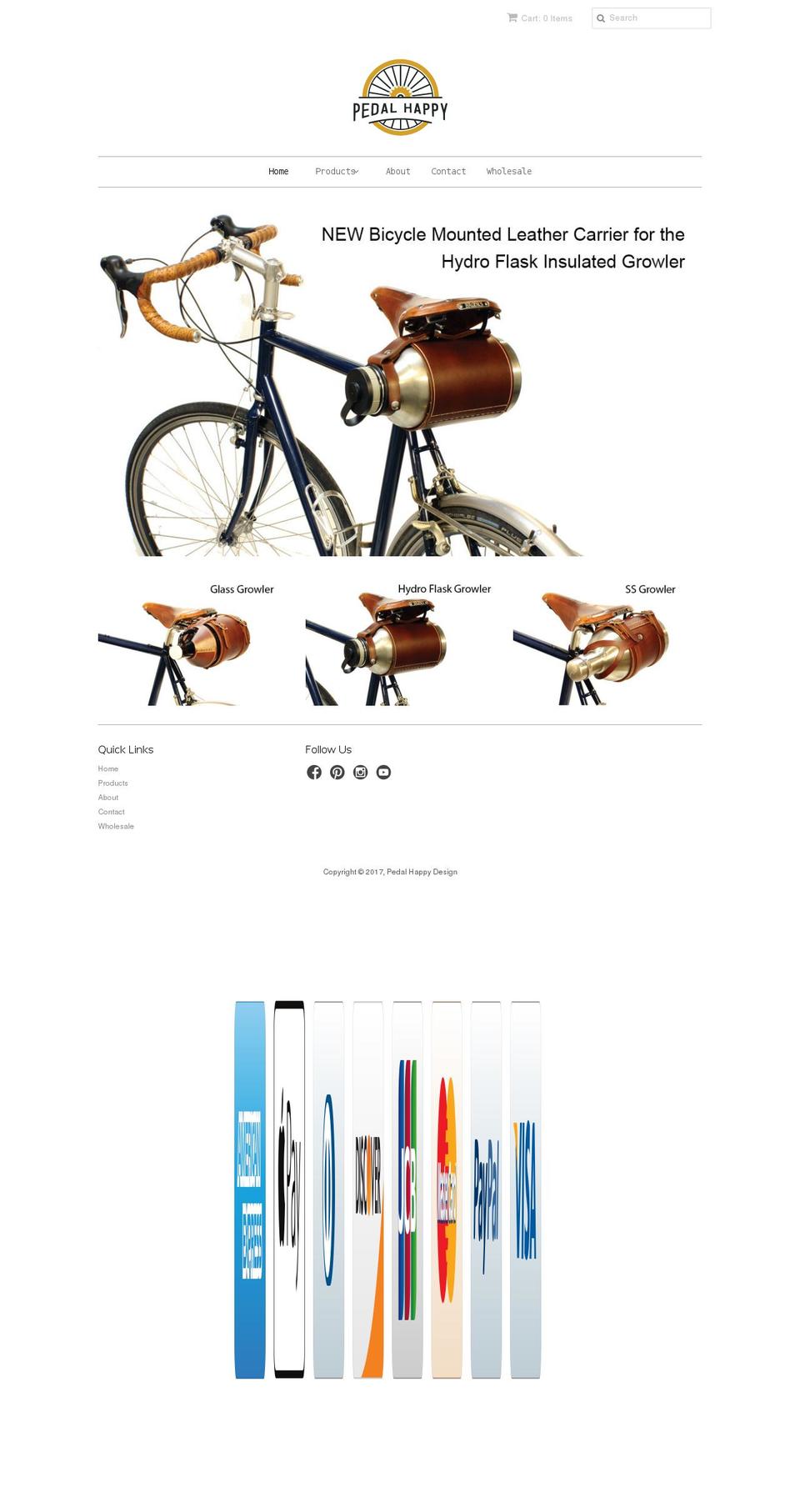 pedalhappydesign.com shopify website screenshot