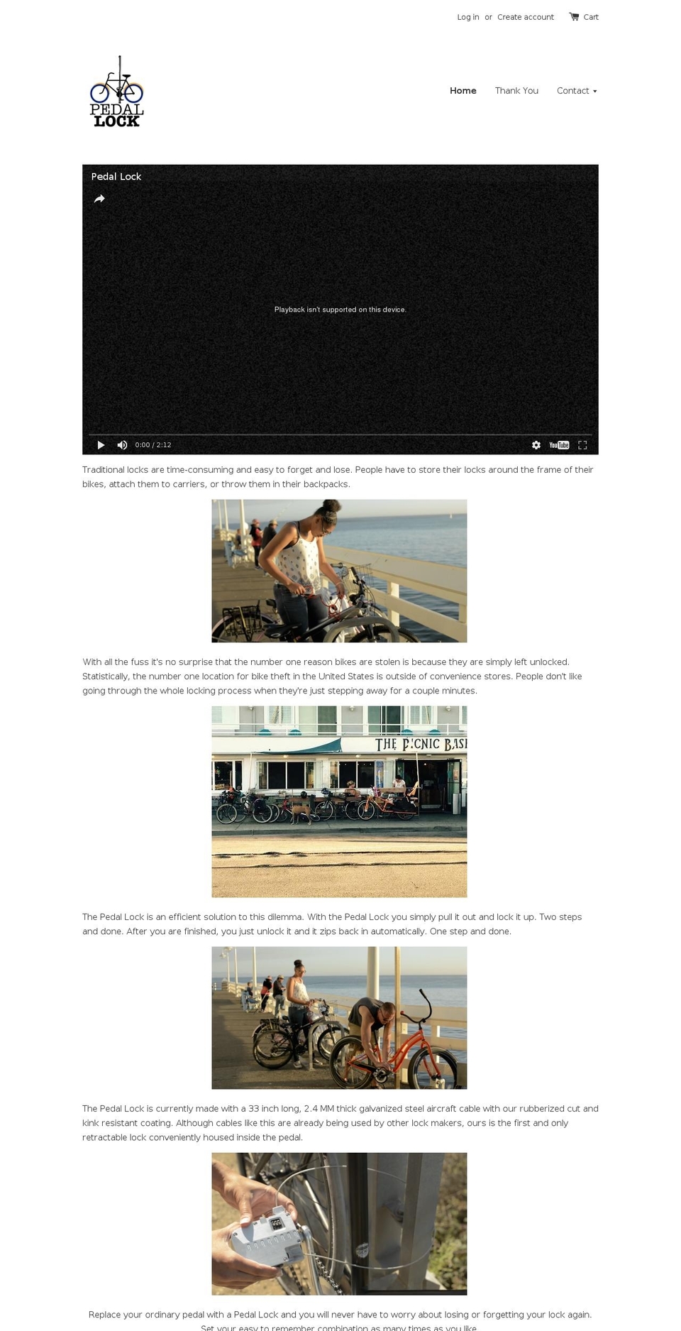 pedallock.com shopify website screenshot