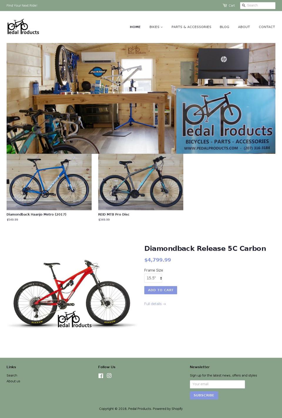 pedalproducts.com shopify website screenshot