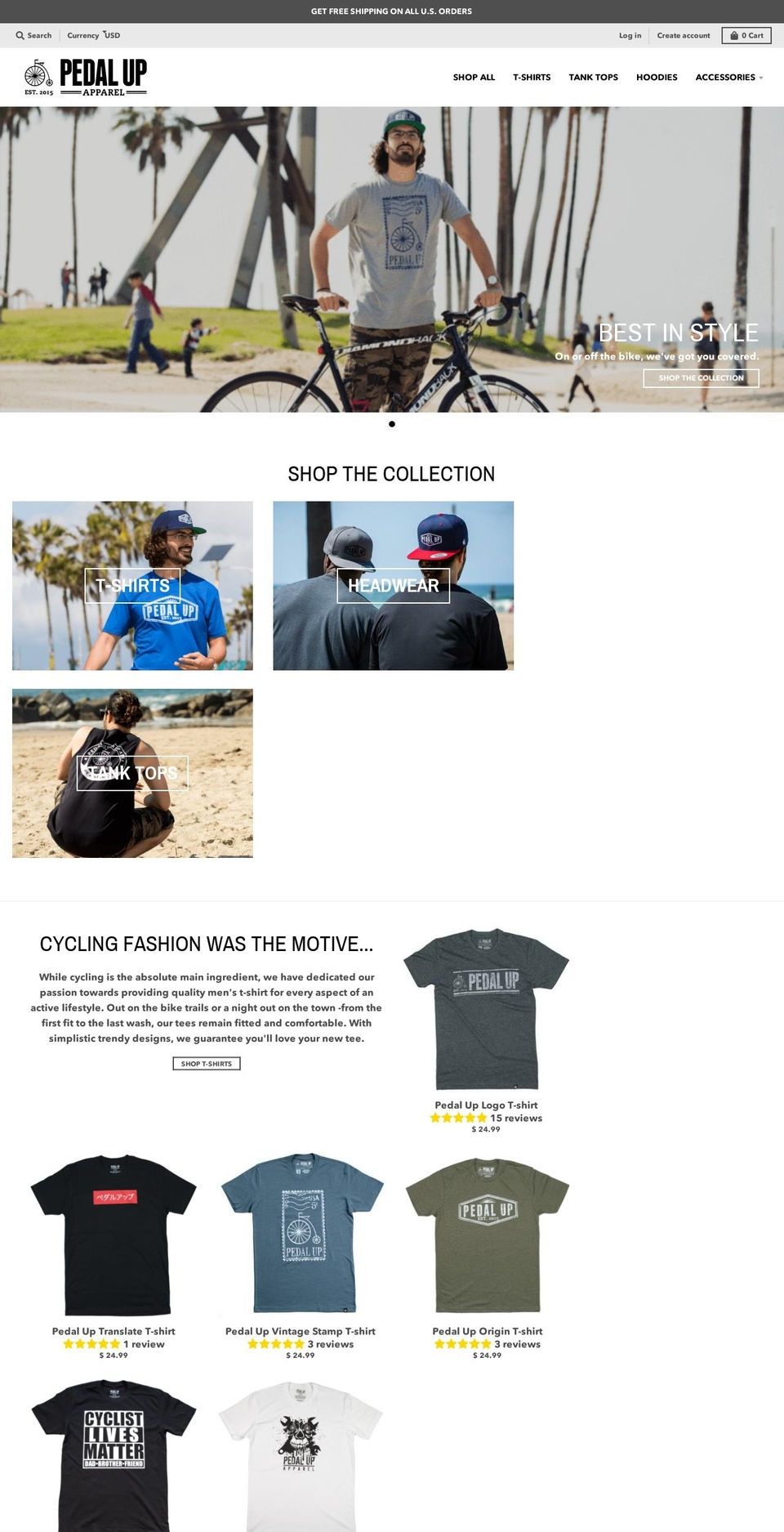 pedalupapparel.com — Shopify storefront screenshot
