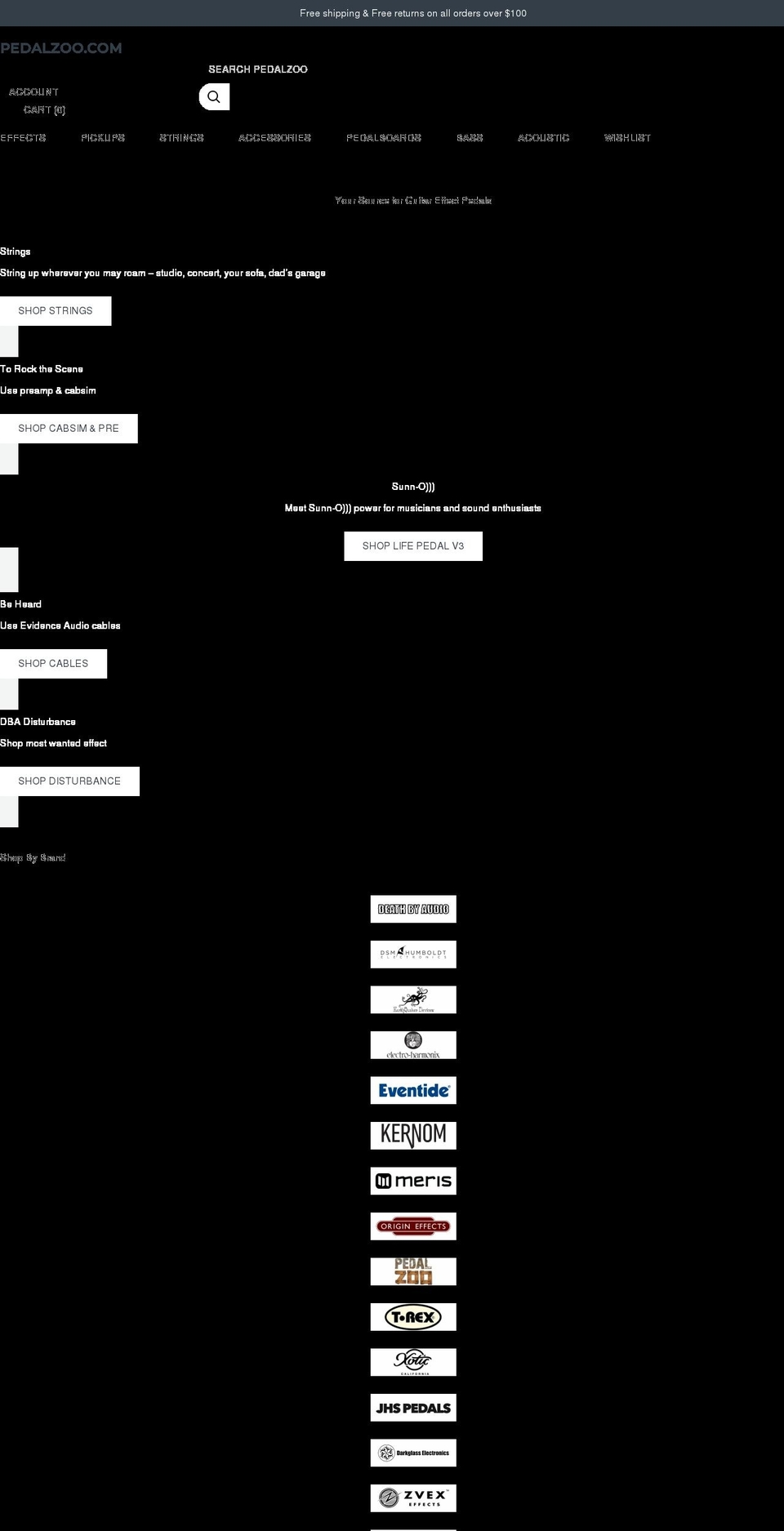 pedalzoo.com shopify website screenshot