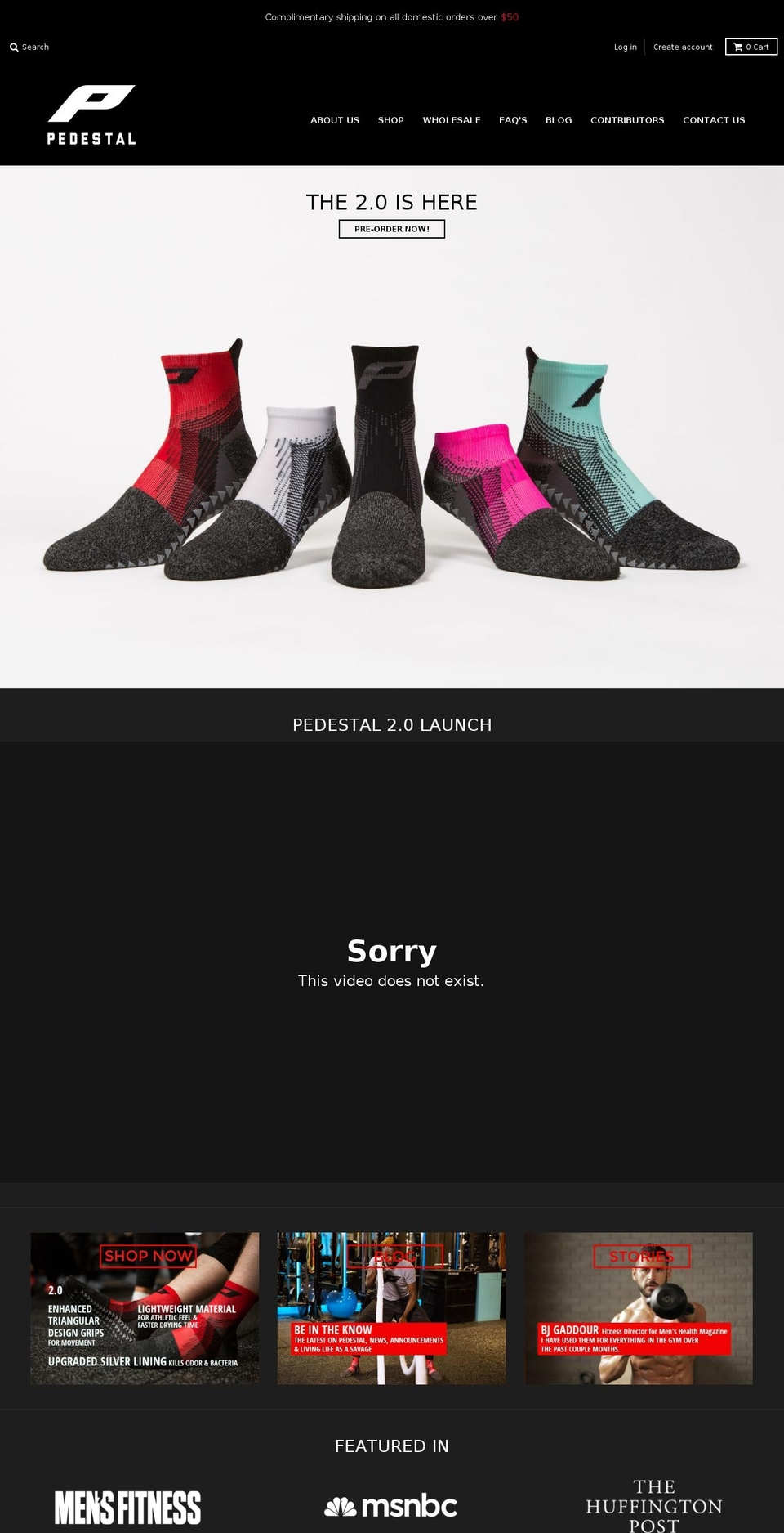 pedestalfootwear.com shopify website screenshot
