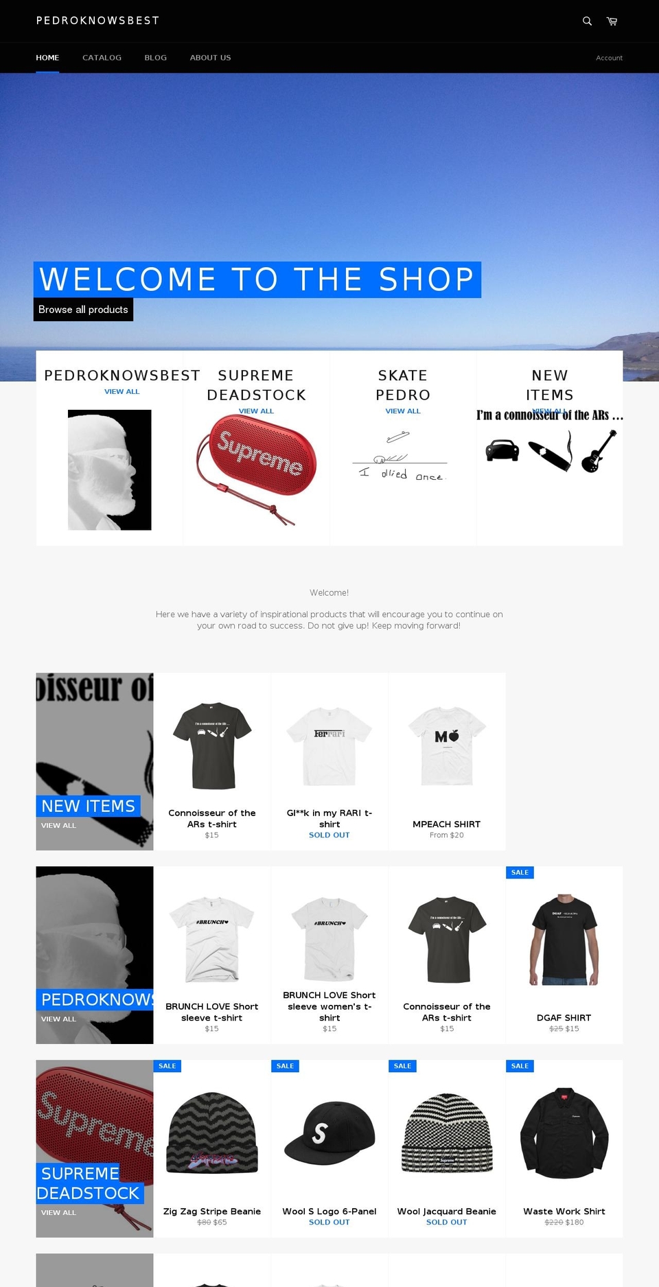 pedroknowsbest.com shopify website screenshot