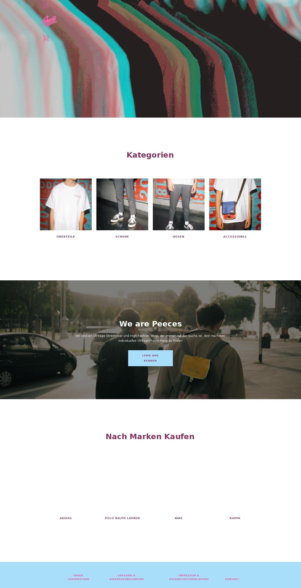 peeces.de shopify website screenshot