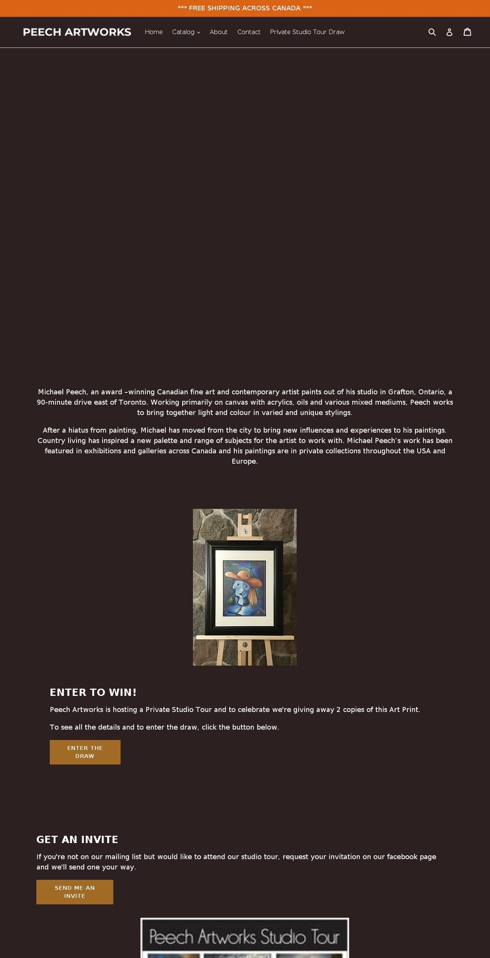 peechartworks.com shopify website screenshot