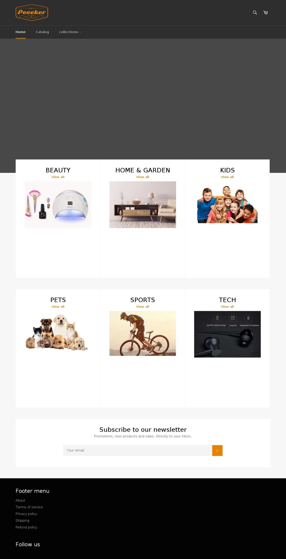 peeeker.com — Shopify storefront screenshot