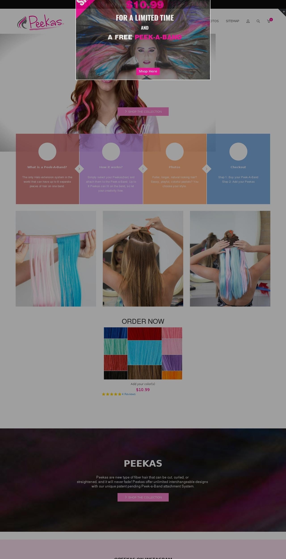 Peekas - RISE Video Layout Shopify theme site example peek-a-band.com
