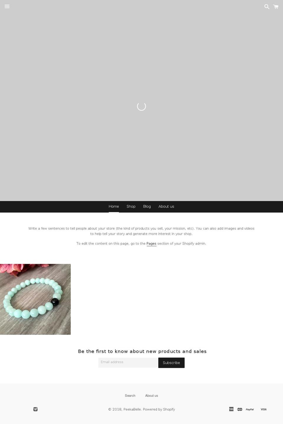peekabelle.com — Shopify storefront screenshot