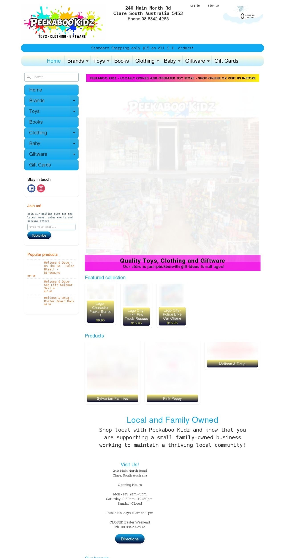 peekabookidz.com.au shopify website screenshot