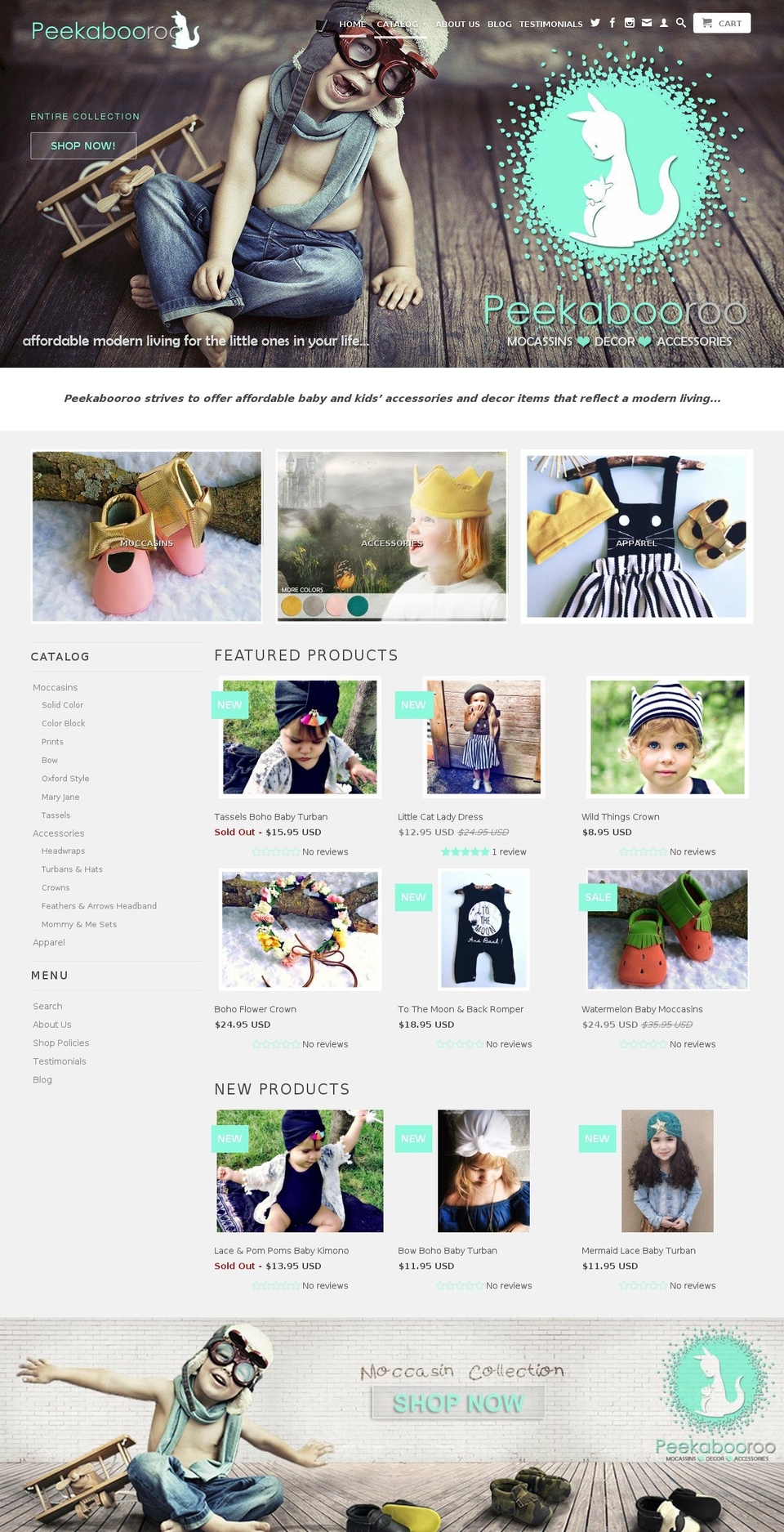 peekabooroo.com — Shopify storefront screenshot