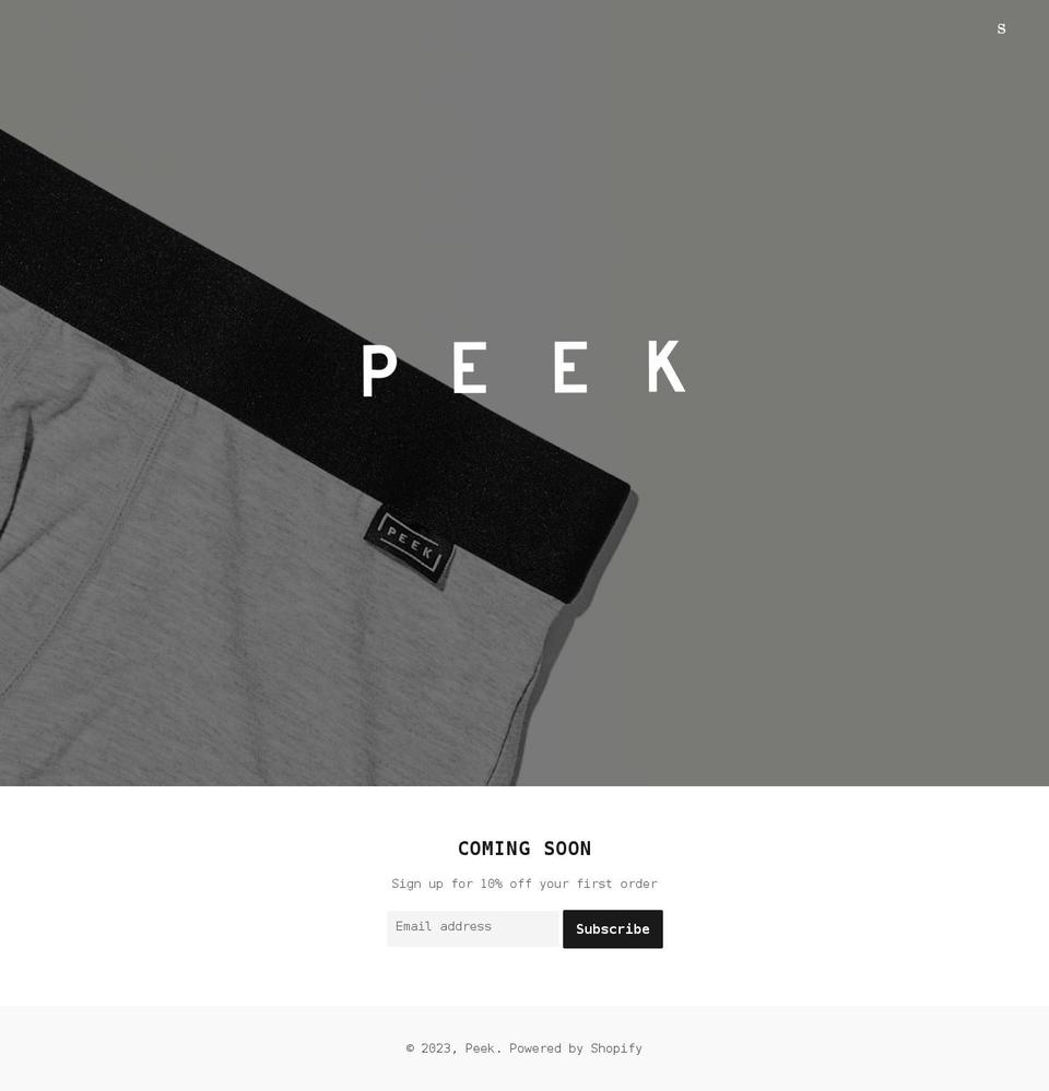 peekbasics.com shopify website screenshot