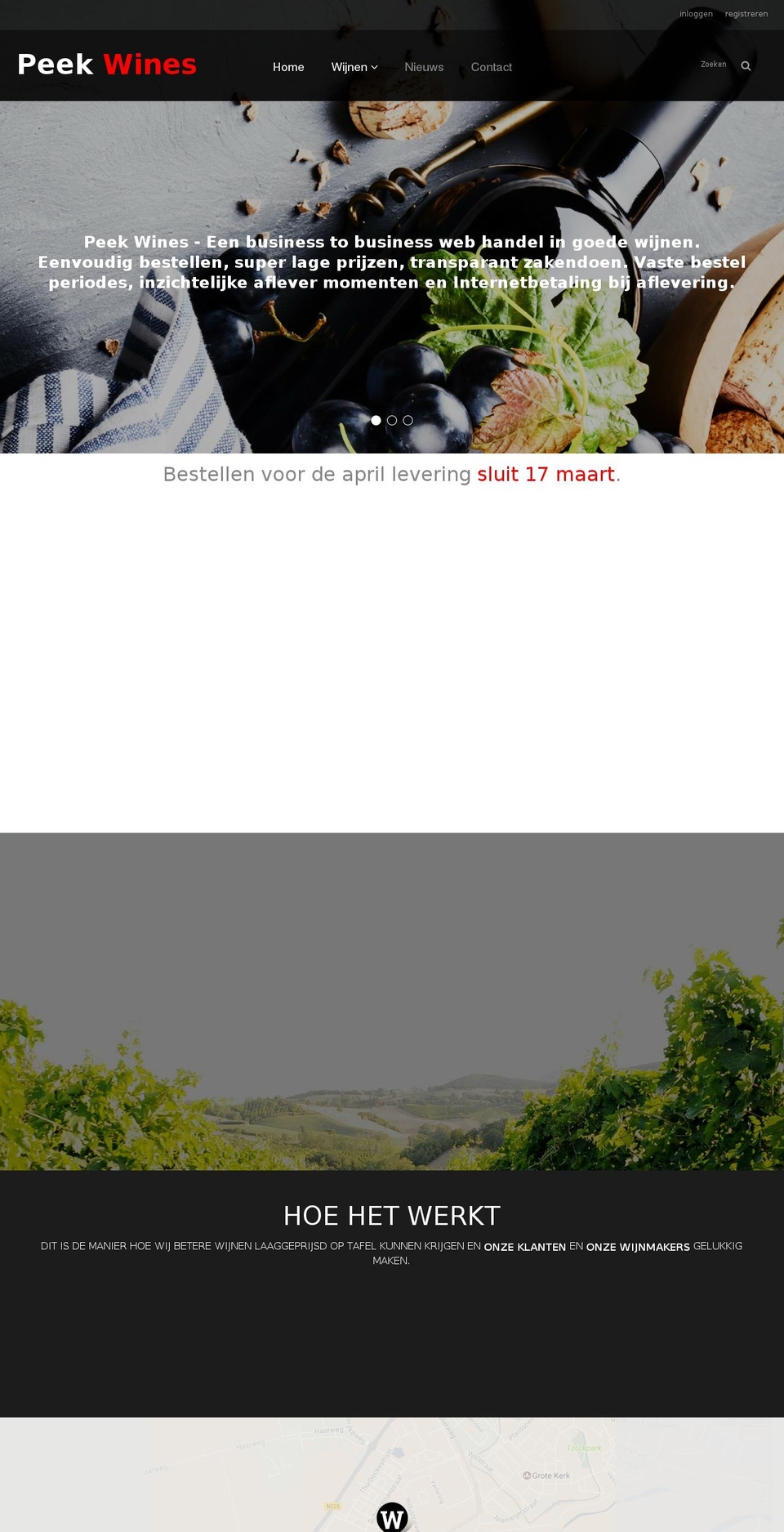 theme172 Shopify theme site example peekwines.com