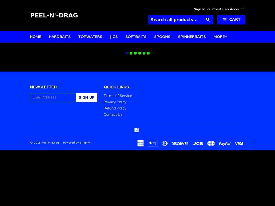 peel-n-drag.com — Shopify storefront screenshot