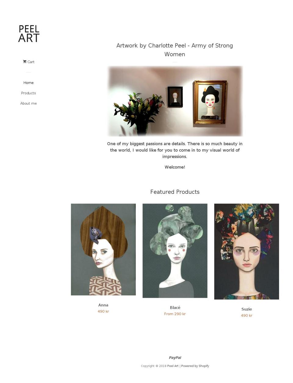 peelartwork.com — Shopify storefront screenshot