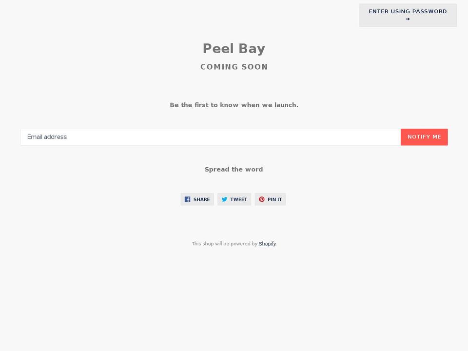 peelbay.com — Shopify storefront screenshot