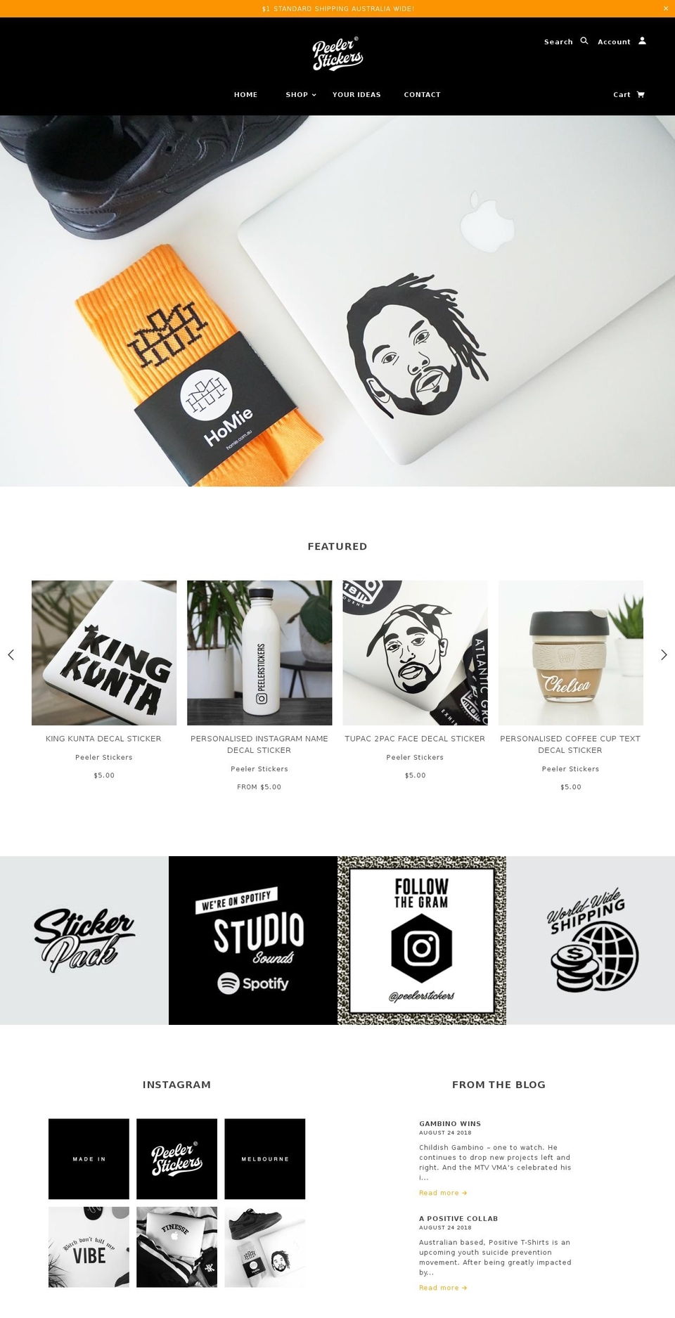 peelerstickers.com.au shopify website screenshot