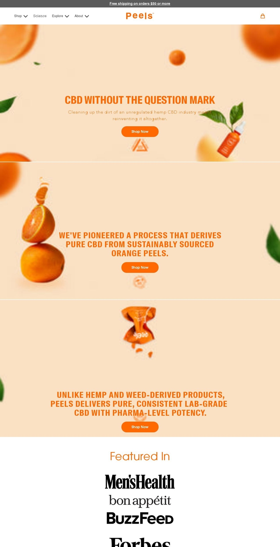 peels.com shopify website screenshot