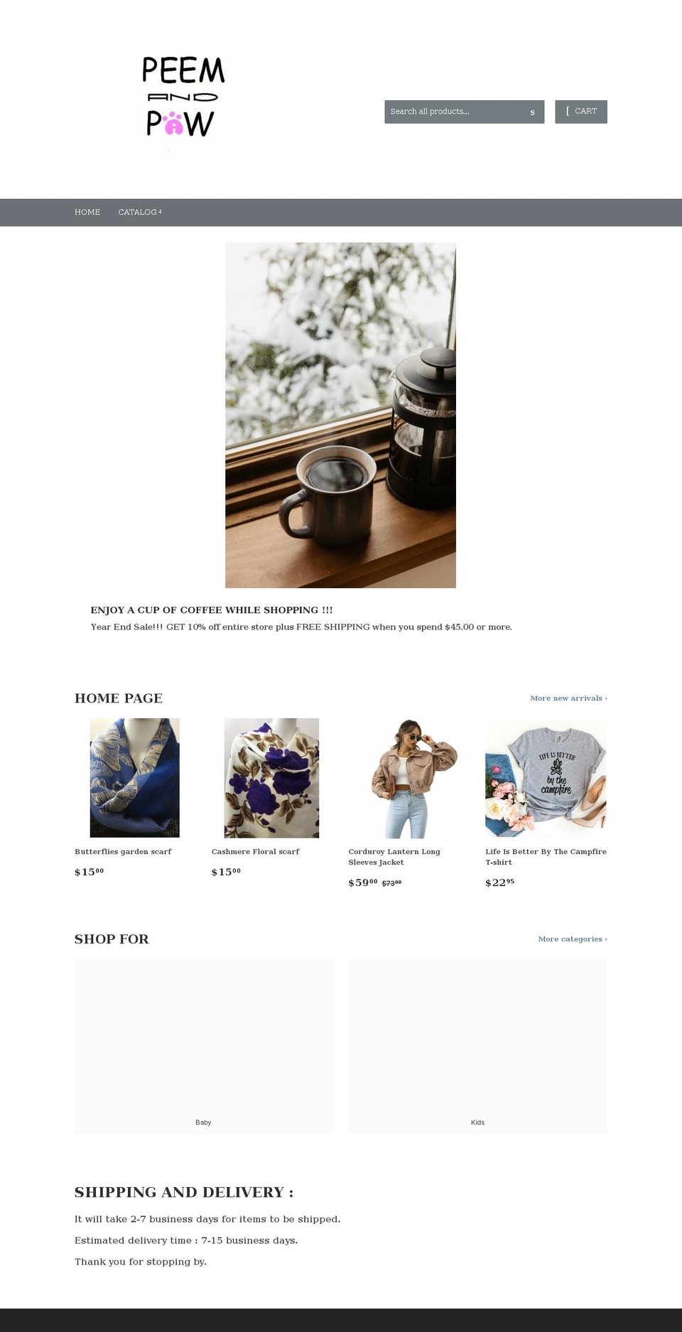 peemandpaw.com — Shopify storefront screenshot