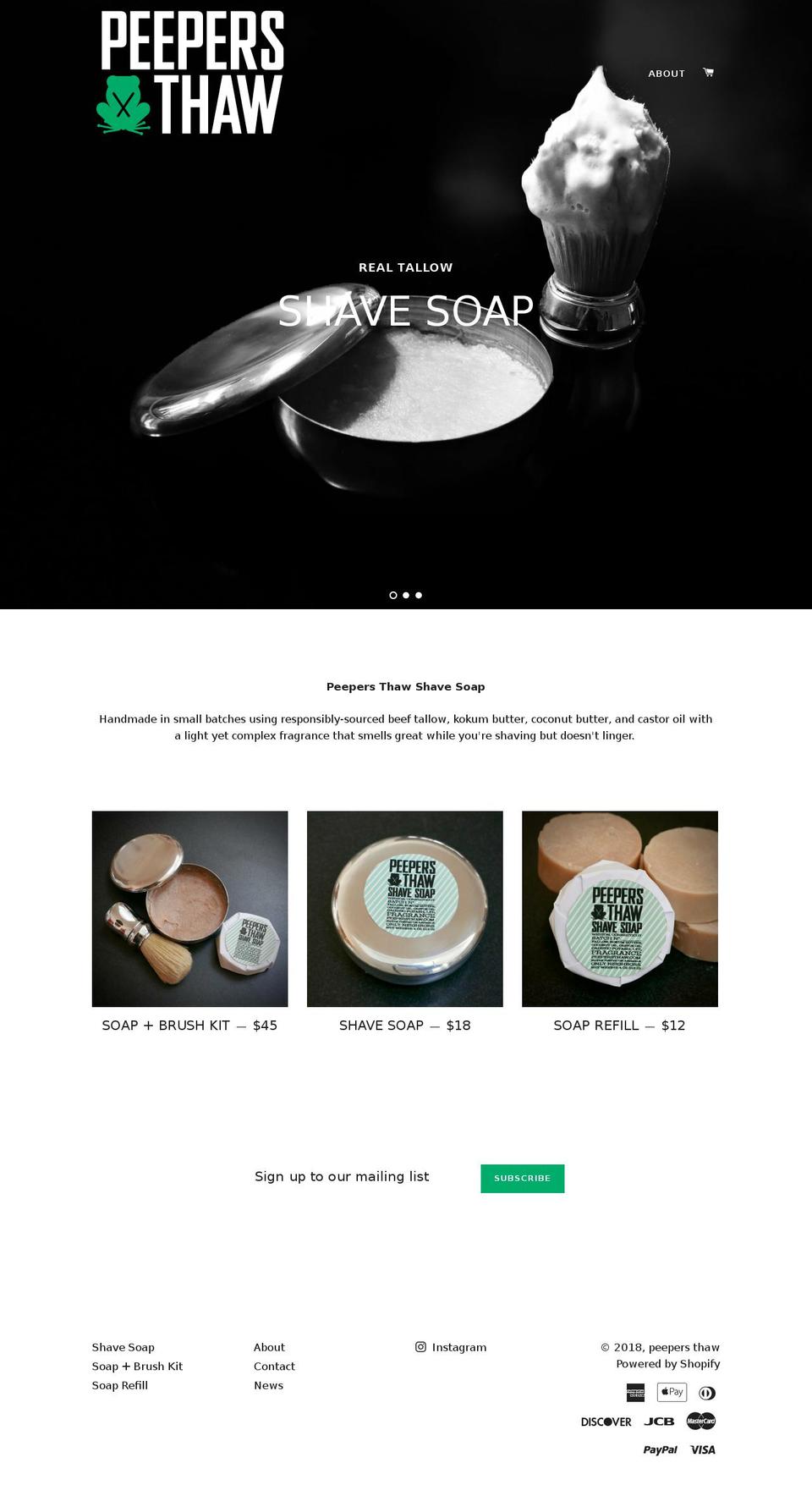 peepersthaw.com — Shopify storefront screenshot