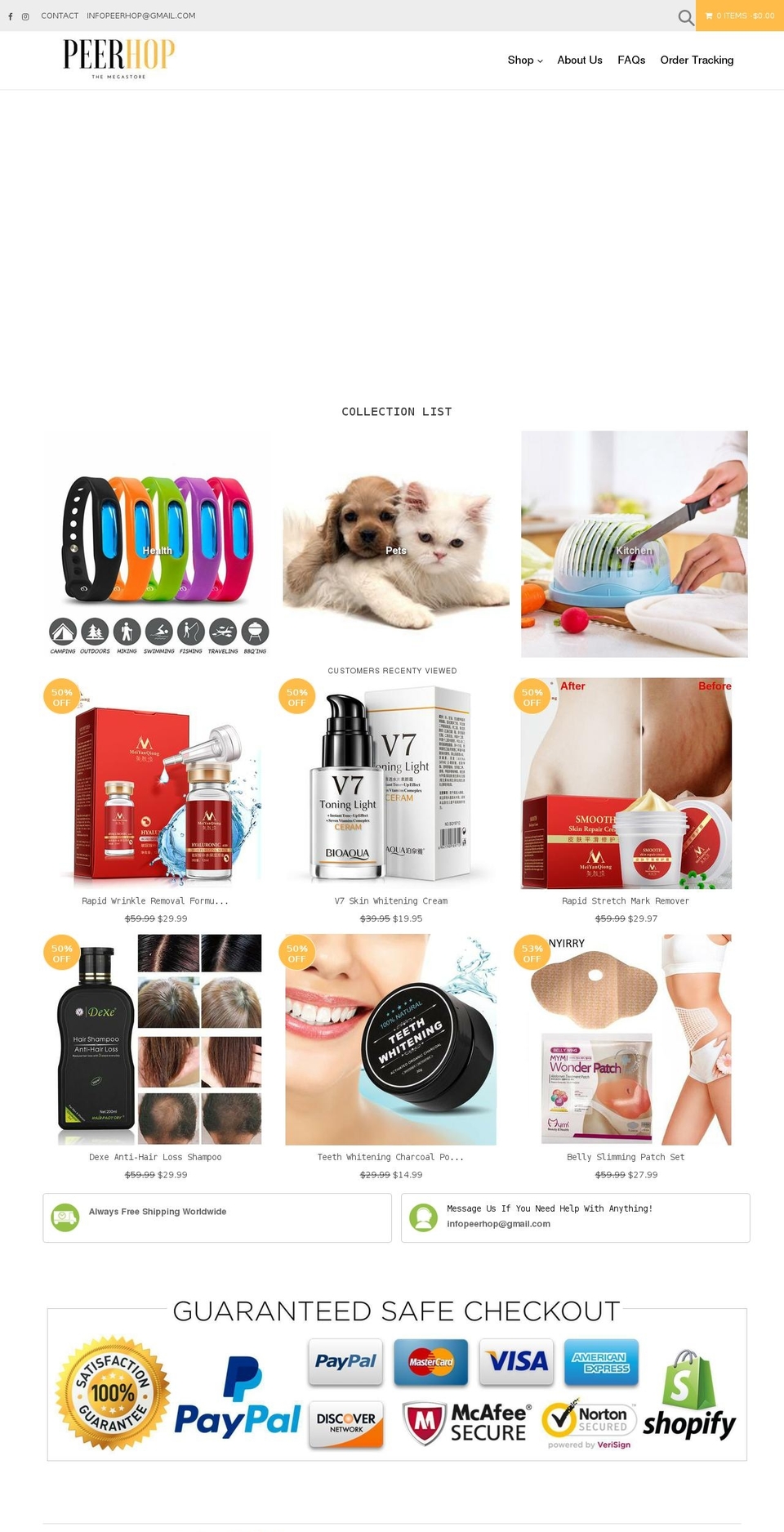 peerhop.com — Shopify storefront screenshot