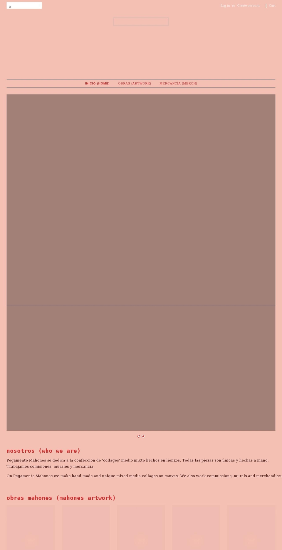 pegamentomahones.com shopify website screenshot