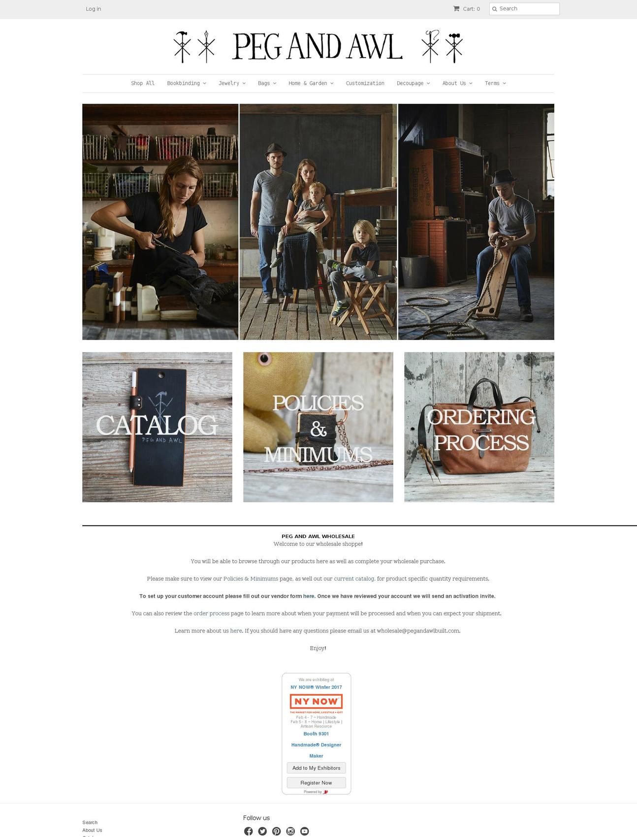 pegandawlwholesale.com shopify website screenshot