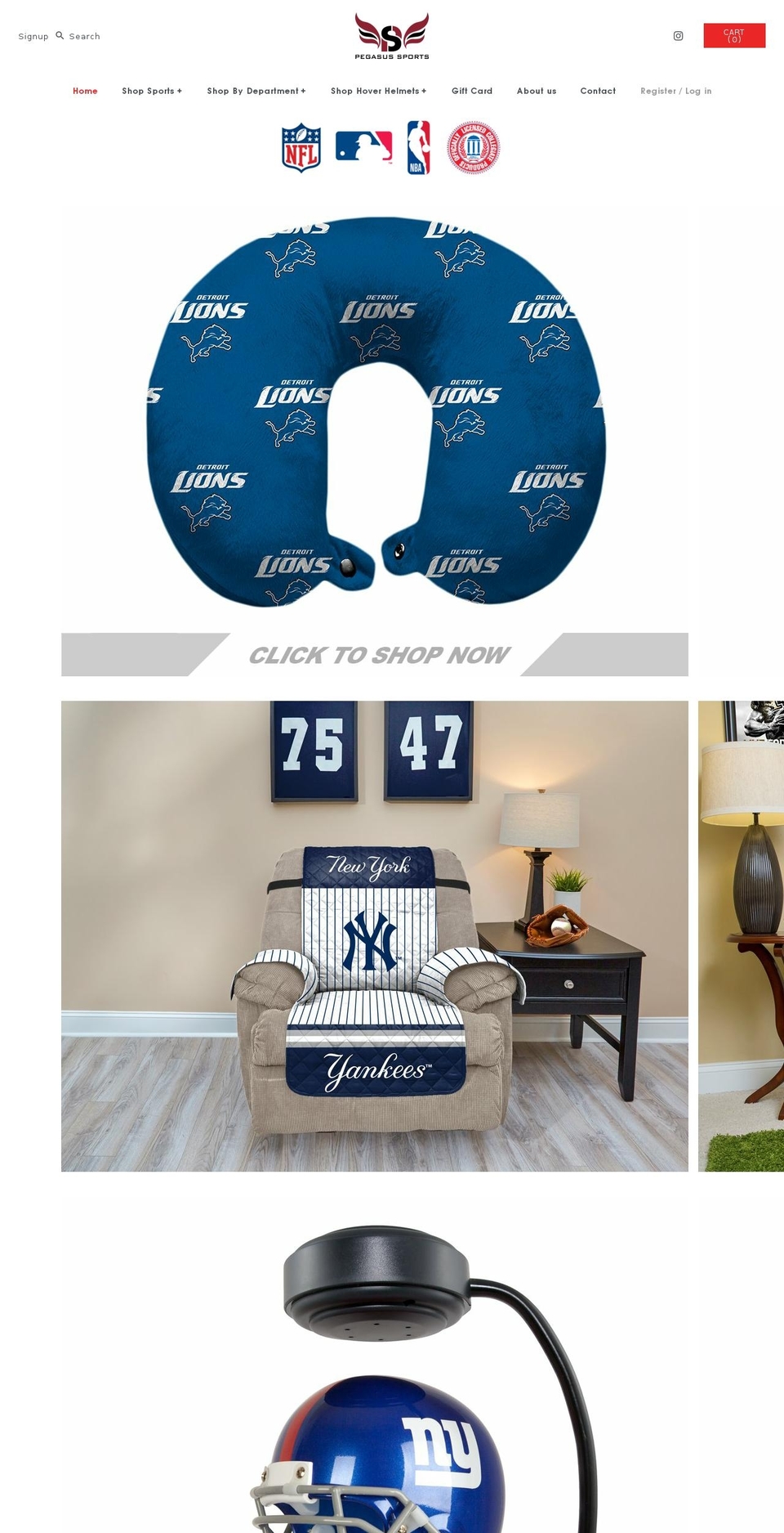 pegasussportsshop.com shopify website screenshot
