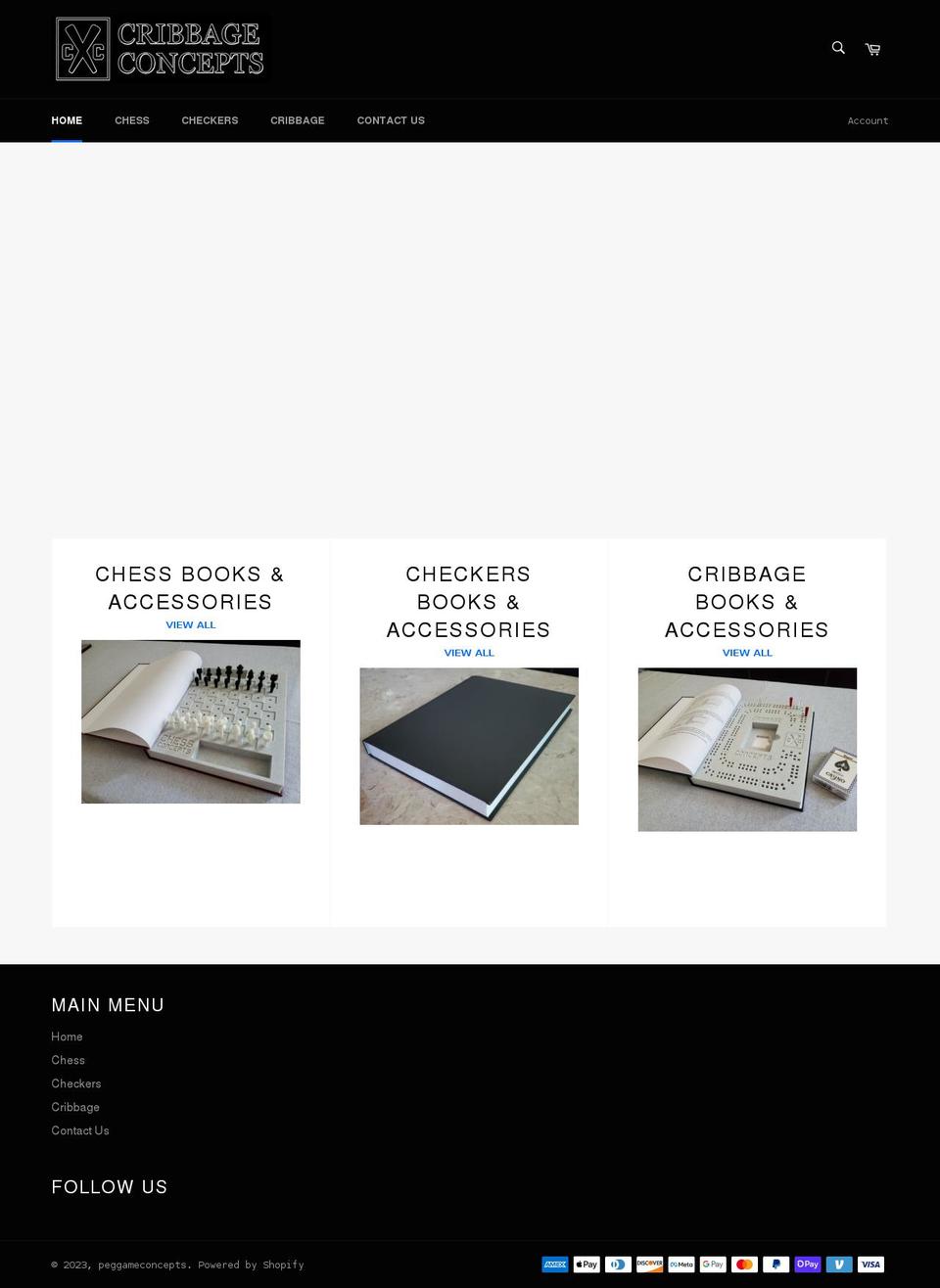 peggameconcepts.com shopify website screenshot