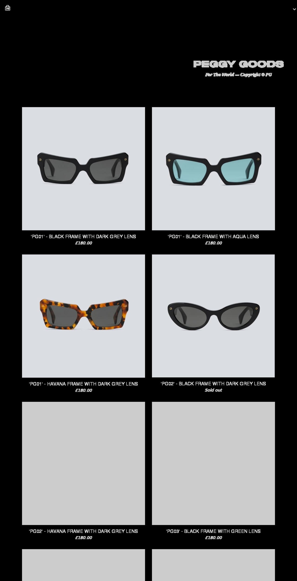 peggygoods.com shopify website screenshot