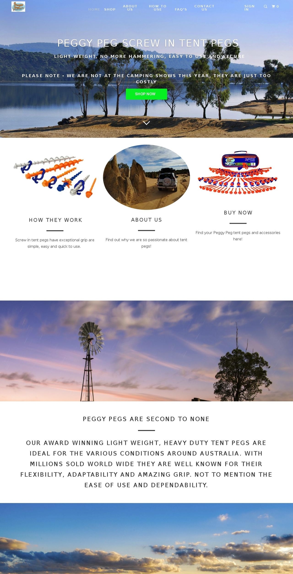 peggypeg.com.au shopify website screenshot