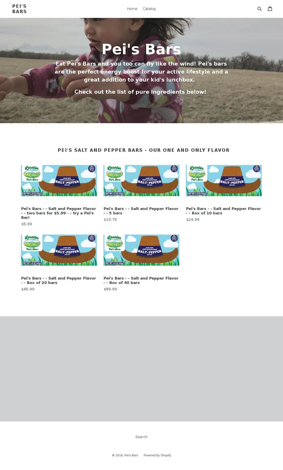 peisbars.com — Shopify storefront screenshot