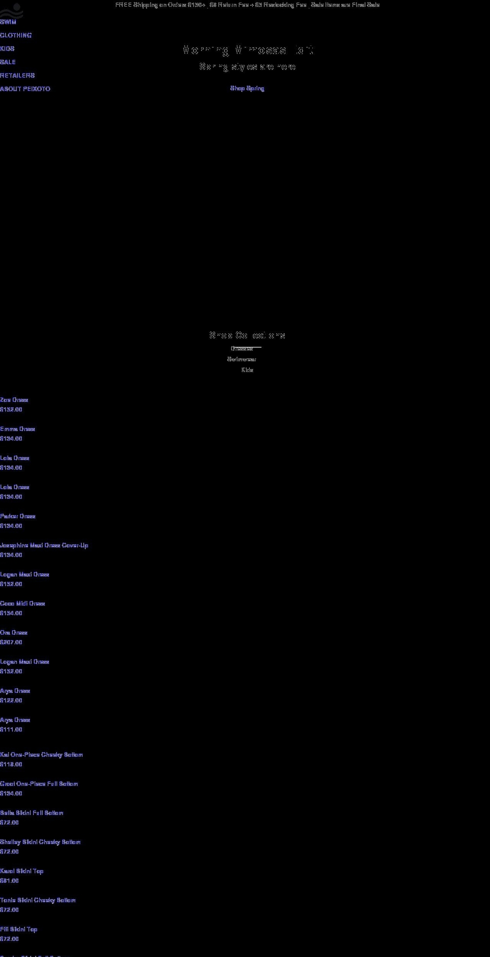peixotowear.com shopify website screenshot