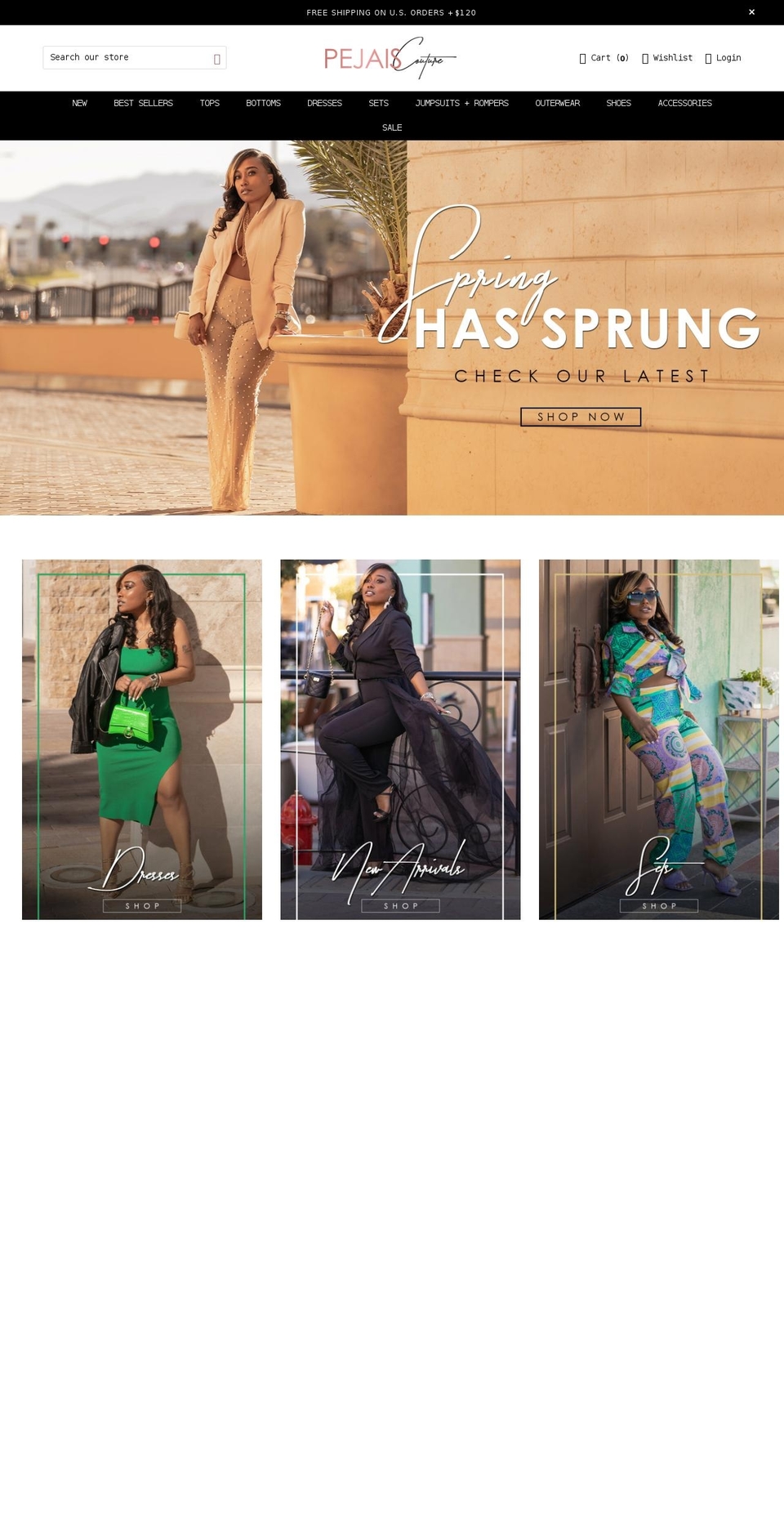 pejaiscouture.com shopify website screenshot