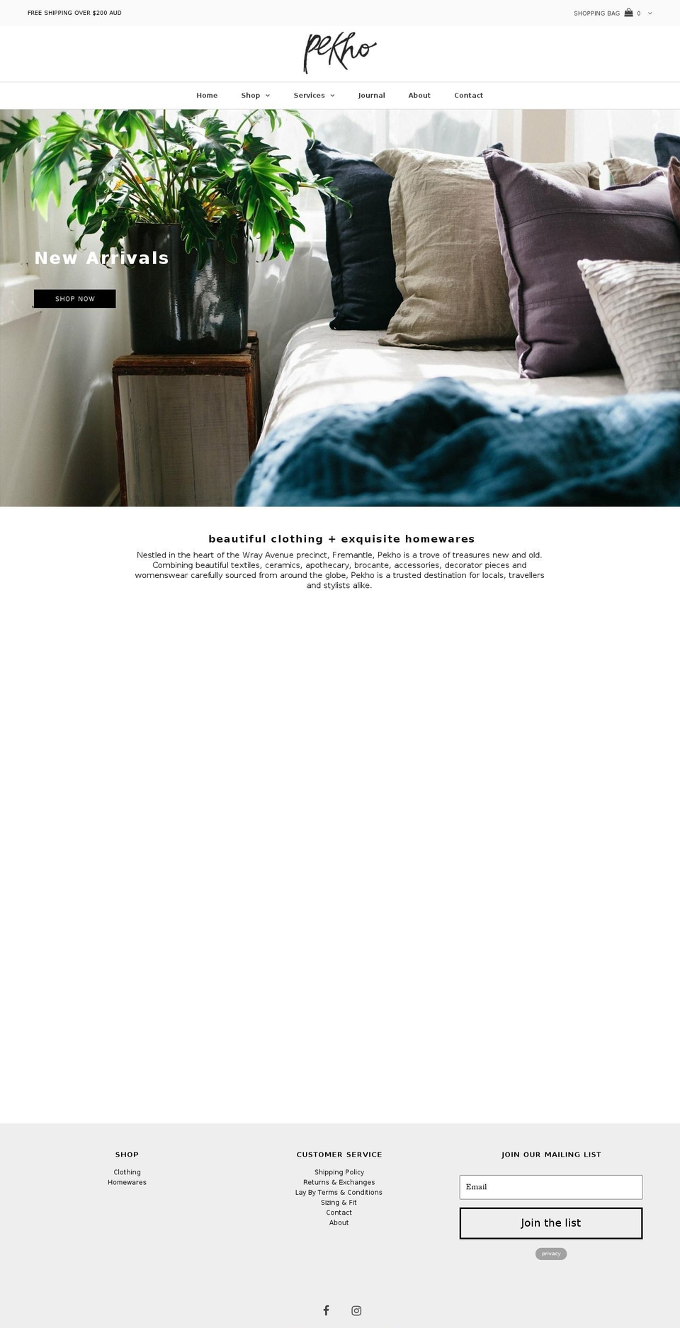 pekho.com shopify website screenshot