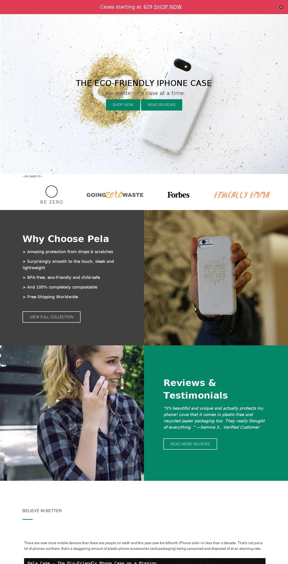 pelacase.com shopify website screenshot