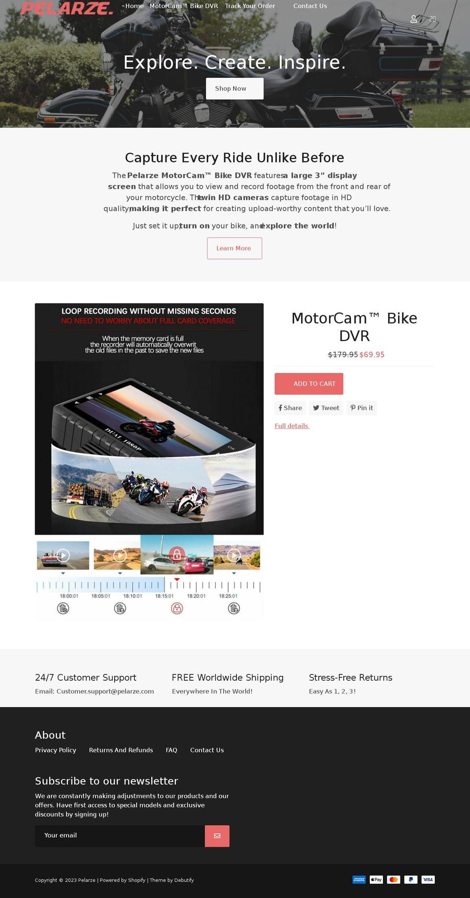 pelarze.com shopify website screenshot