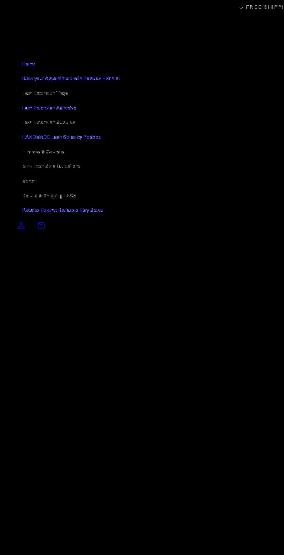 pelashes.com shopify website screenshot