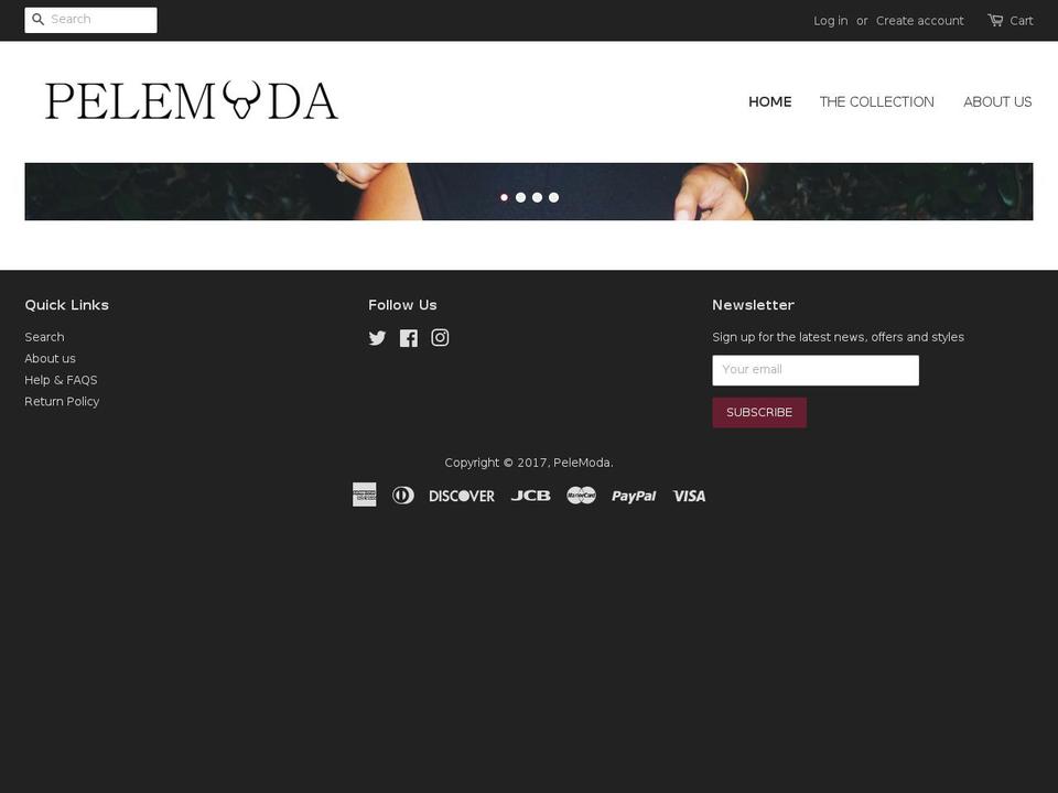 pelemoda.com shopify website screenshot