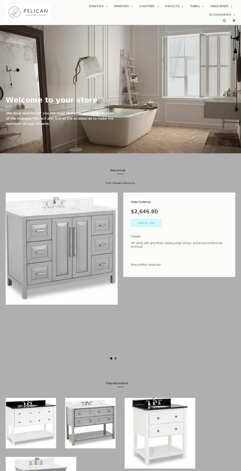 pelicanbath.com — Shopify storefront screenshot