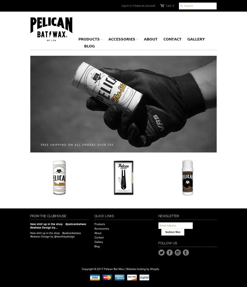 pelicanbatwax.com shopify website screenshot
