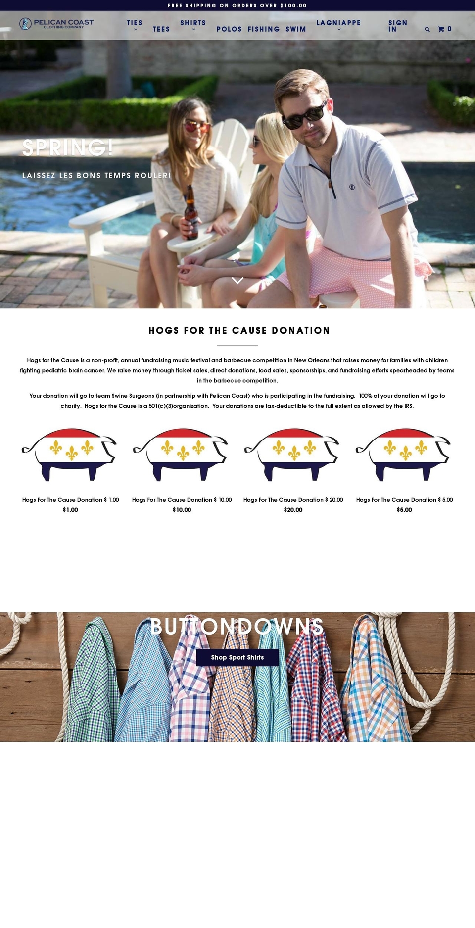 pelicancoastclothing.com shopify website screenshot