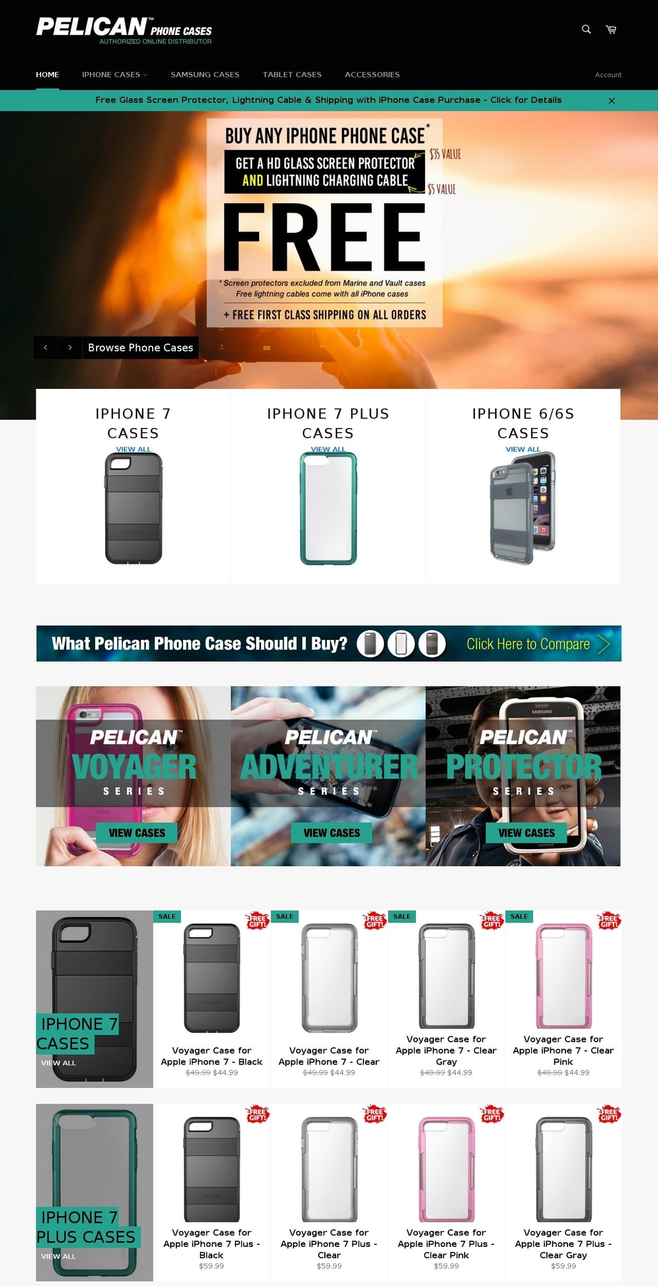 pelicanphonecase.com shopify website screenshot