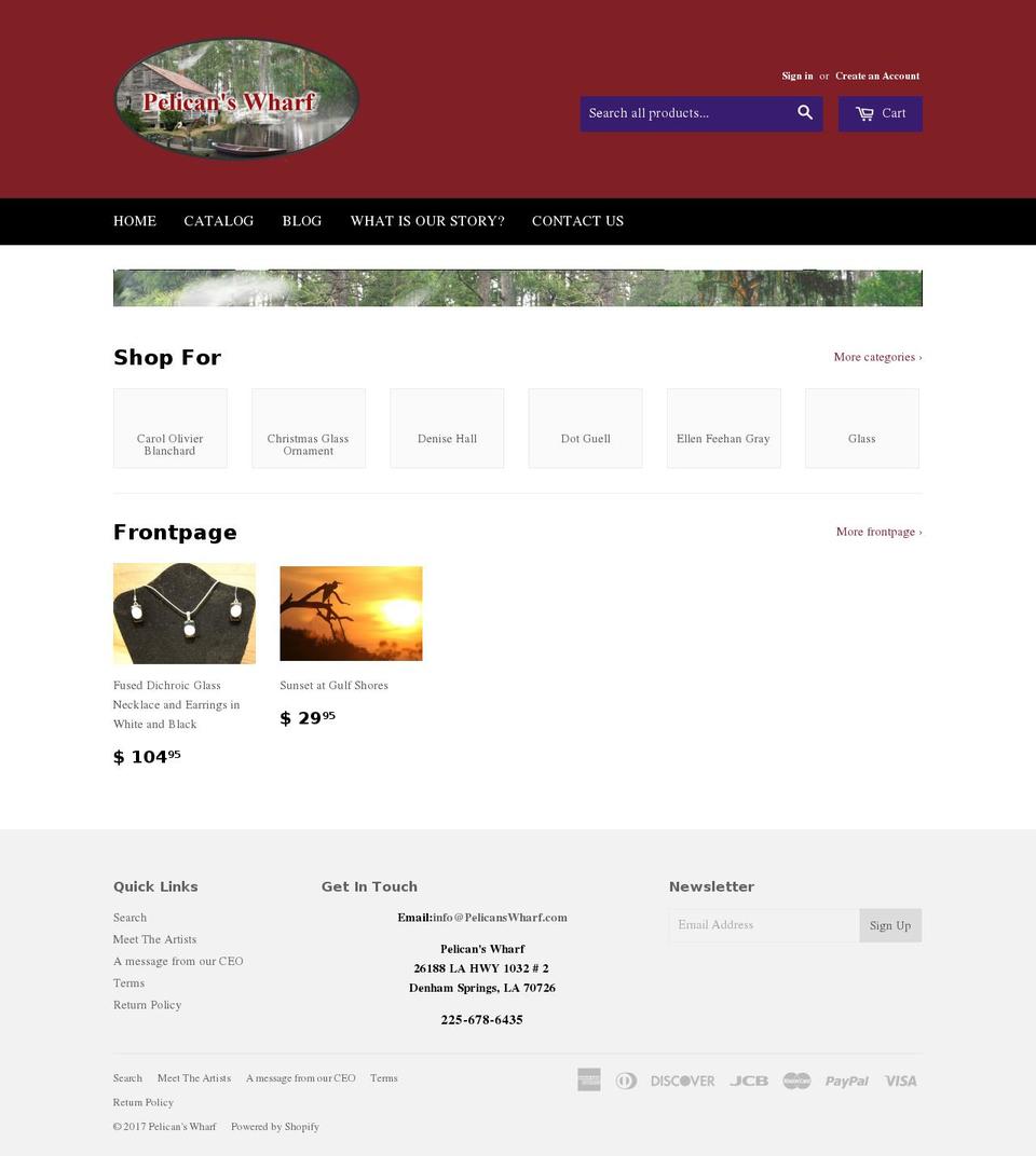 pelicanswharf.com shopify website screenshot
