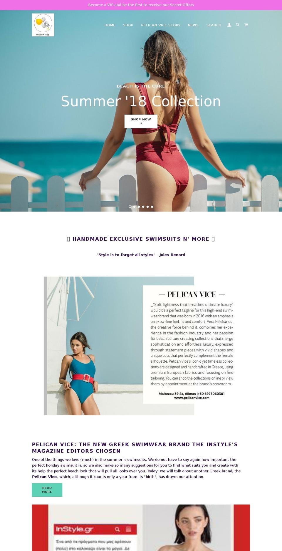 pelicanvice.com — Shopify storefront screenshot