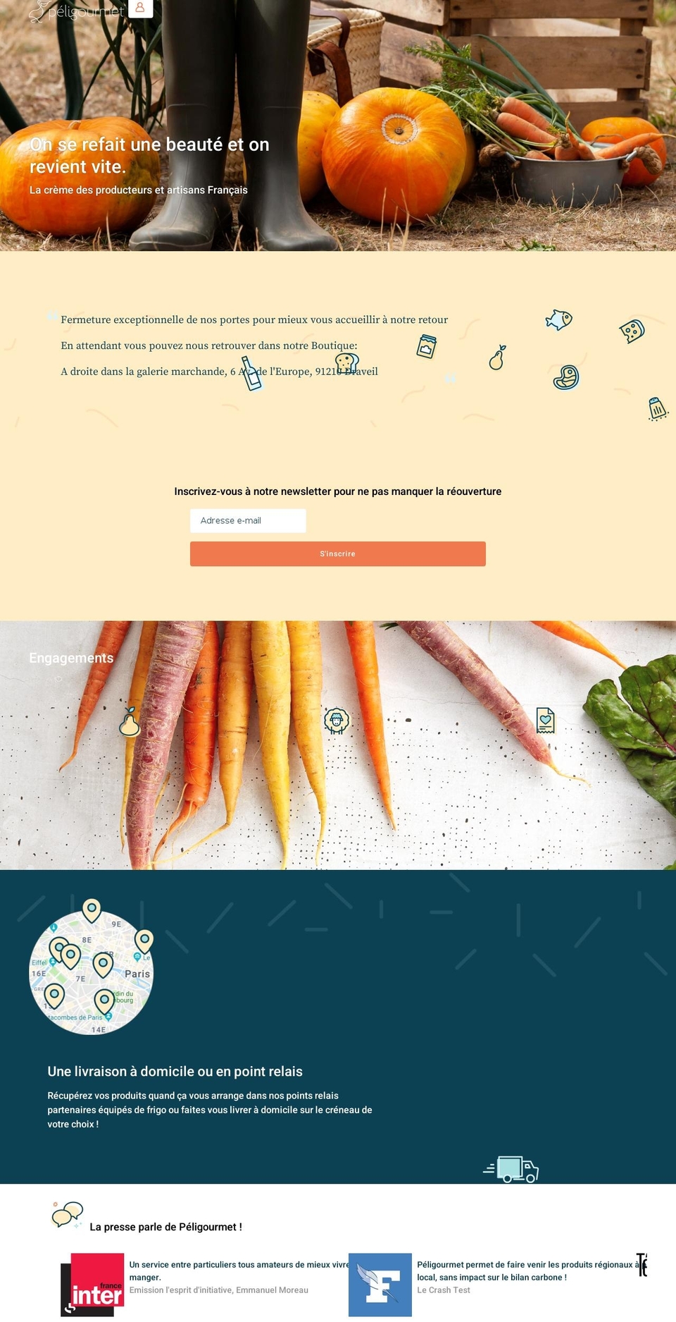 Fermeture Shopify theme site example peligourmet.myshopify.com