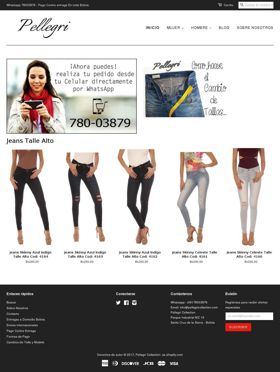 digital Shopify theme site example pellegricollection.com