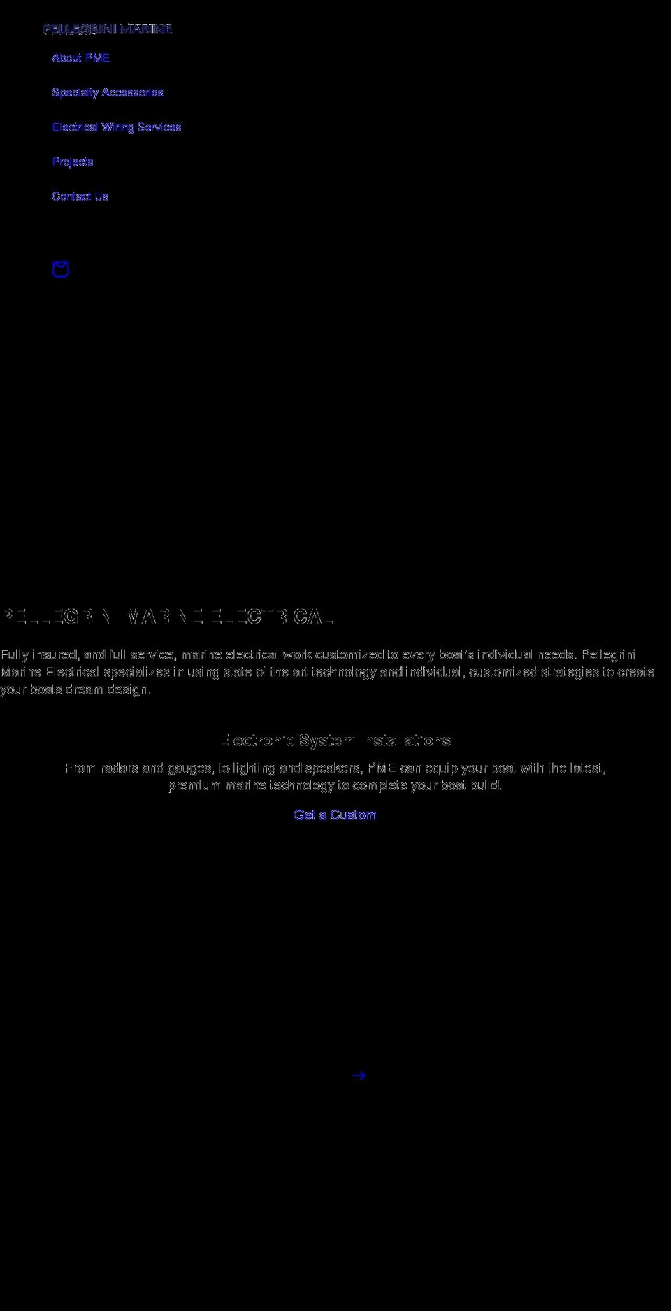 pellegrinimarine.com shopify website screenshot