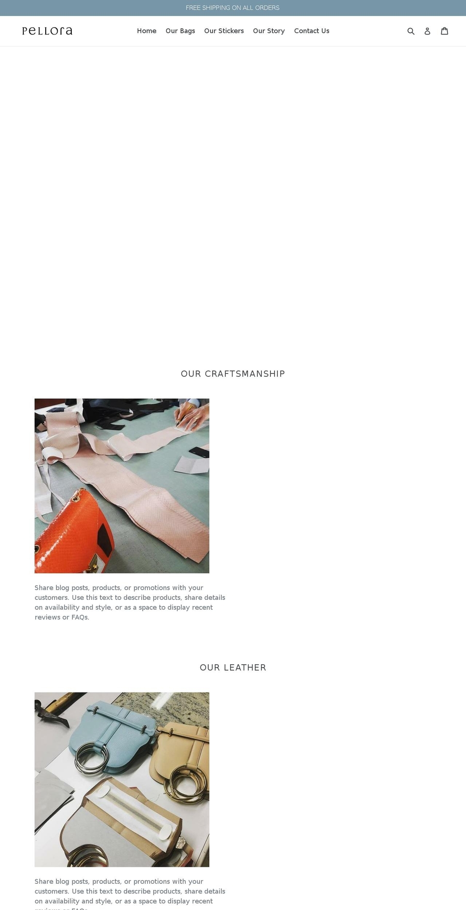 pellora.com shopify website screenshot